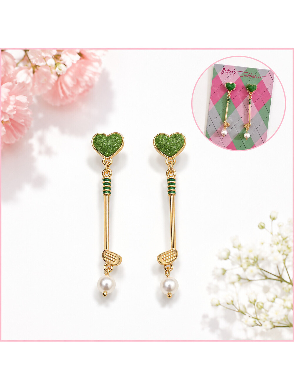 Betsey Johnsons Golf Earrings
